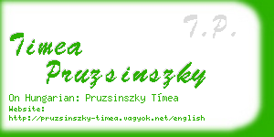 timea pruzsinszky business card